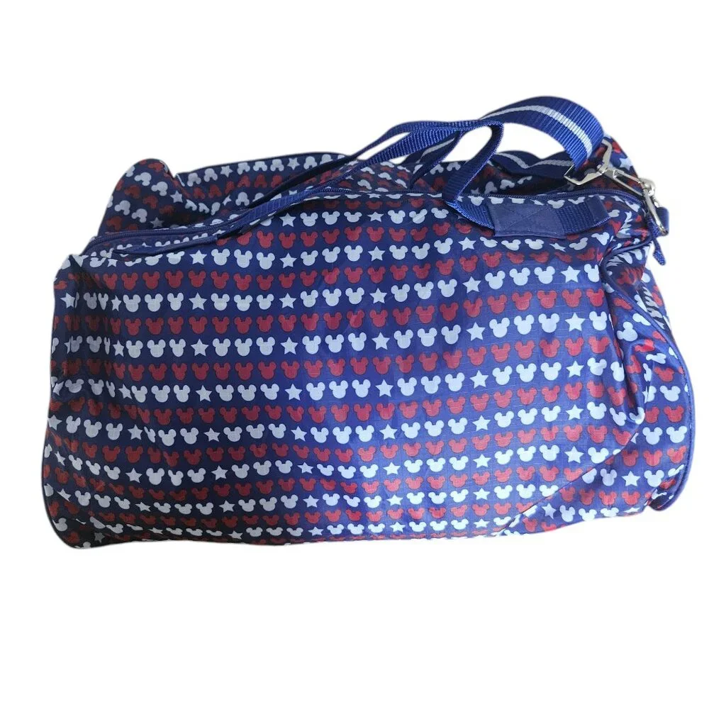 Disney Mickey Mouse duffle bag red white and blue. Travel sports parks vacation